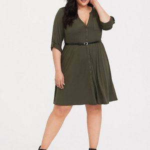 Olive Green Torrid Shirtdress